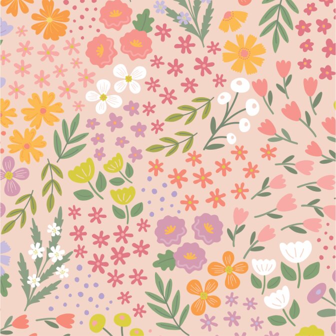 Padrão floral colorido