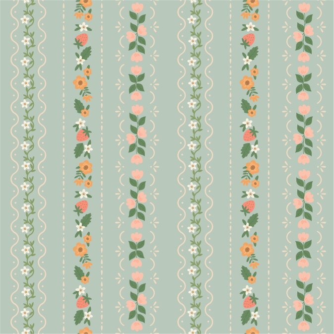 Padrão listrado floral